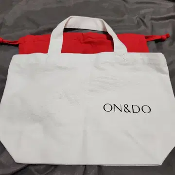 ON&DO 토트백 화이트/레드 복조리 포함
