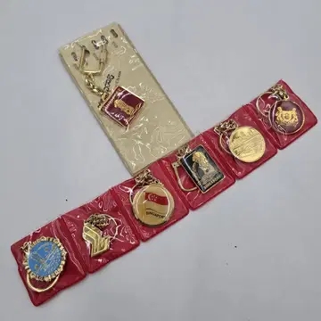 미사용 싱가포르 키링 7개 세트 Singapore