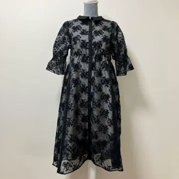 레베카 부티크 롱 원피스 꽃 레이스 여름 원피스 블랙 검정
