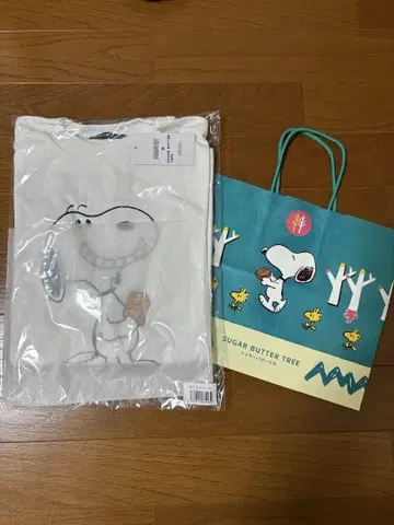 PEANUTS 스누피 티셔츠 여성용 L 사이즈 슈가 버터 트리 한정판