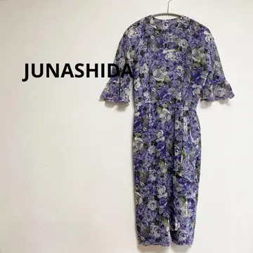 준아시다 JUNASHIDA 꽃무늬 원피스 퍼플 여성용 F