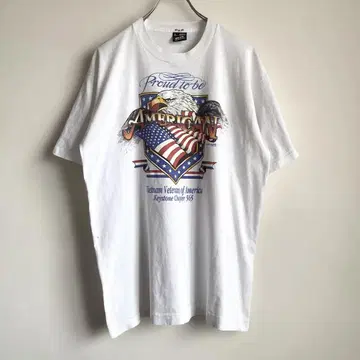 90s USA제 American eagle 성조기 이글 프린트 티셔츠