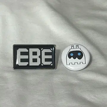 시로센세 EBE 로고 핀 배지 2개 세트