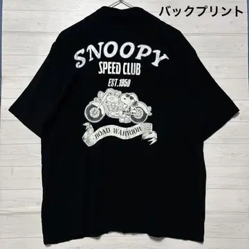 PEANUTS 피넛 SNOOPY 스누피 오픈 카라 셔츠