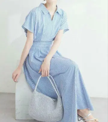 내추럴 꾸뛰르 스키퍼 옷깃 원피스 내추럴 꾸뛰르