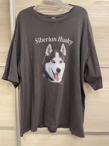 Siberian Husky 오버 사이즈 티셔츠
