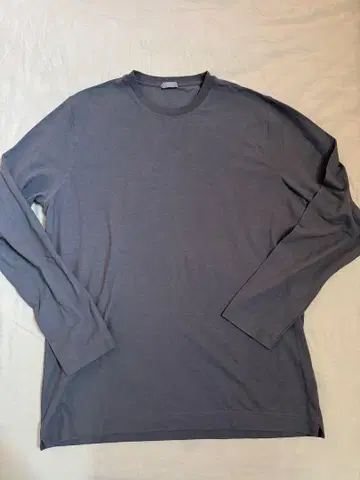 ZANONE ice cotton 그레이 긴팔 티셔츠 컷소