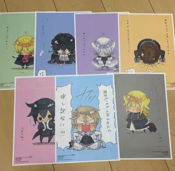 Pandora Hearts 애니메이트 원화전 페이퍼 7종 세트