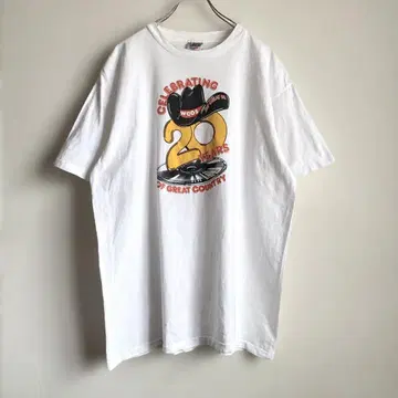 90s USA제 WCOS GREAT98 FM 라디오 방송국 프린트 티셔츠
