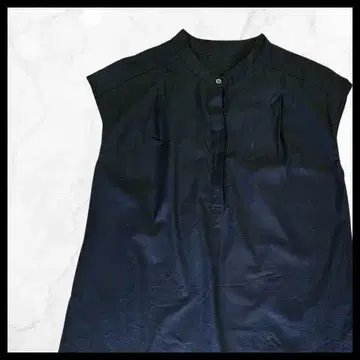 90's 빈티지 스탠드 카라 슬리브리스 튜닉