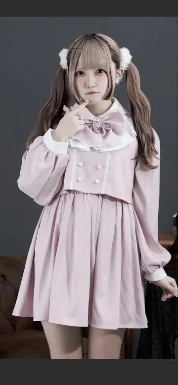 새상품급 Pal elfy 팔 엘피 원피스 핑크