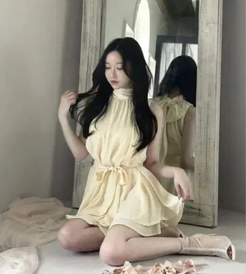 YILON MADE Bijou 쉬폰 세트 아이보리 이론
