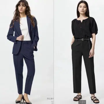 2장 세트! 스마트 앵클 팬츠 * 네이비 블랙 * S 사이즈