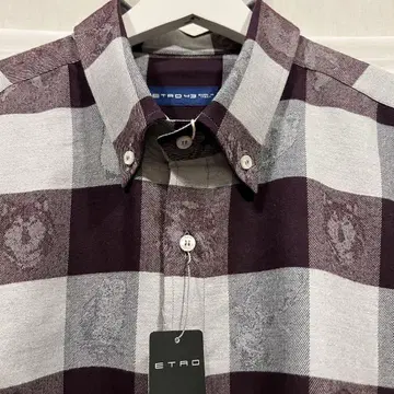 미사용 이탈리아제 ETRO 동물 패턴 목둘레 사이즈 43 코튼