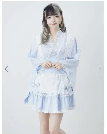 앙크루즈 깅엄 메이드 유카타 드레스