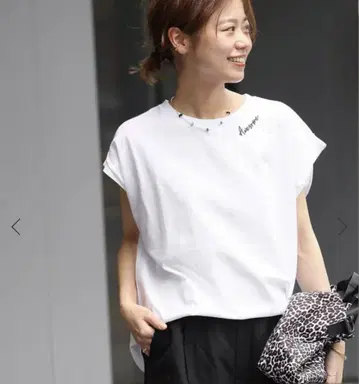 JOURNAL STANDARD relume 자수 로고 프렌치 TEE