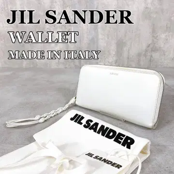 Y380 JILSANDER 장지갑 여성용 라운드 지퍼 지갑 화이트