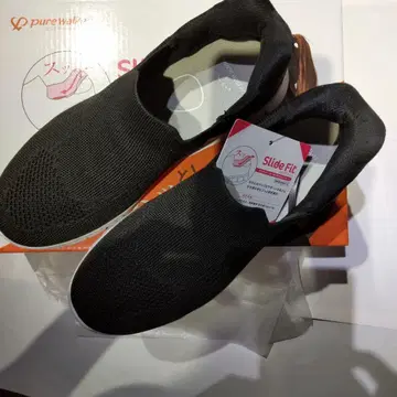 purewalker 블랙 슬립온 Slide Fit 22.5cm
