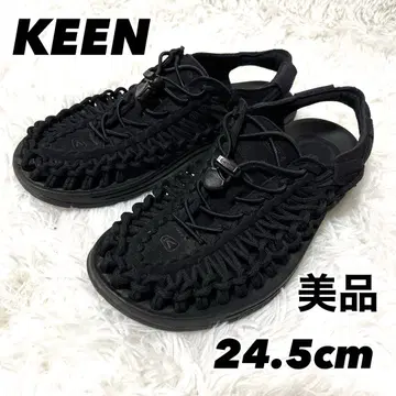 새상품급 keen 킨 유니크 스니커즈 샌들 24.5 블랙 검정
