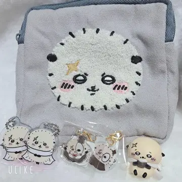 치이카와 (먼작귀) 라코 모코모코 파우치 2 아크릴 참 6개 세트