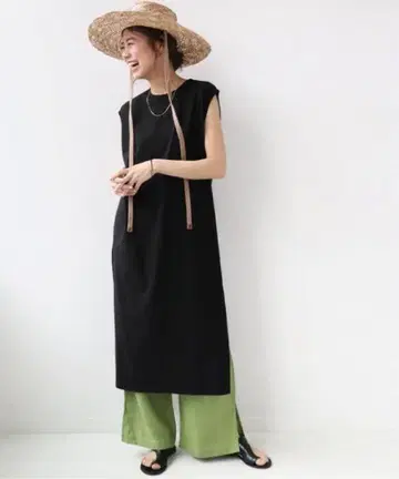 JOURNAL STANDARD 롱 원피스 블랙 슬리브리스
