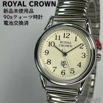 미사용품 ROYAL CROWN 90s 쿼츠 손목시계 배터리 교환 완료