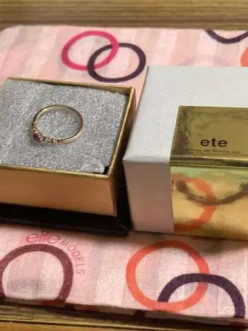 K10ete 골드 링 루비 펄