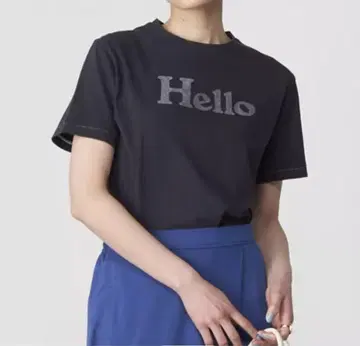 매디슨 블루 Hello 티셔츠 (BLACK NAVY)