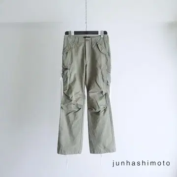 Junhashimoto 기믹 플레어 카고 팬츠 밀리터리 팬츠