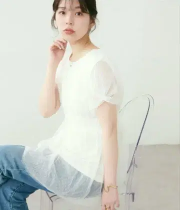 osono 튤 레이스 튜닉 여성용