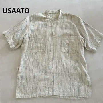 USAATO 우사토 의류 풀오버 셔츠 반팔 남녀 공용 천연 소재