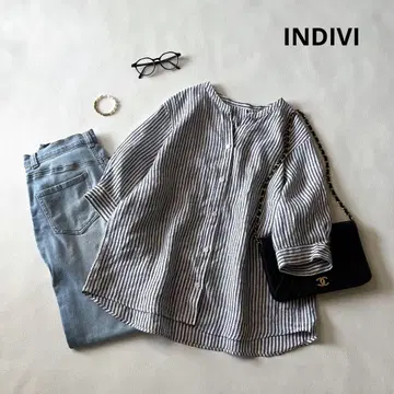 b731 INDIVI 인디비 스키퍼 린넨 셔츠