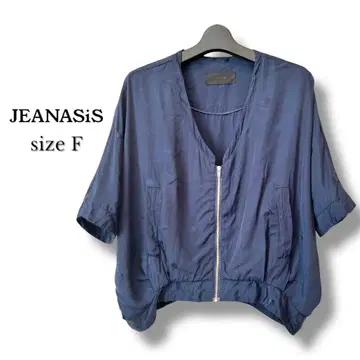 JEANASiS 네이비 돌먼 슬리브 반팔 블루종 아우터 F