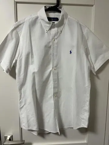 Ralph Lauren 반팔 버튼 다운 셔츠 M 화이트
