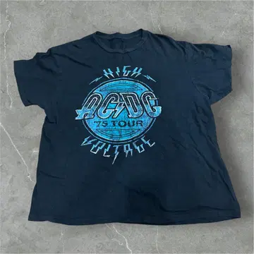 AC/DC 밴드 티셔츠 구제 의류 뮤직 티 숏