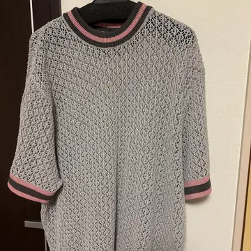 아얀 ayane 배색 시스루 니트