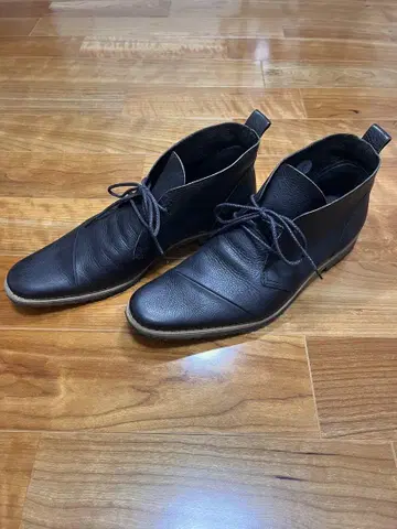 TETE HOMME (테토옴) 천연 가죽 블랙 가죽 신발