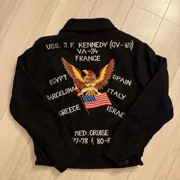 80's USS J.F. Kennedy 밀리터리 수베니어 자켓