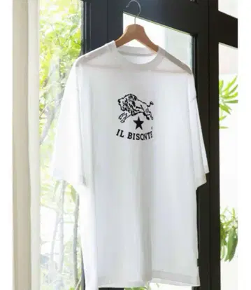 L BISONTE/LOGOT 화이트 L 사이즈