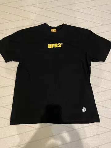 FR2 블랙 티셔츠 빅 로고 남성용