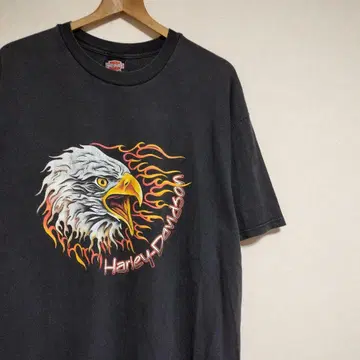 90s 할리데이비슨 티셔츠 USA제 파이어 프레임 이글