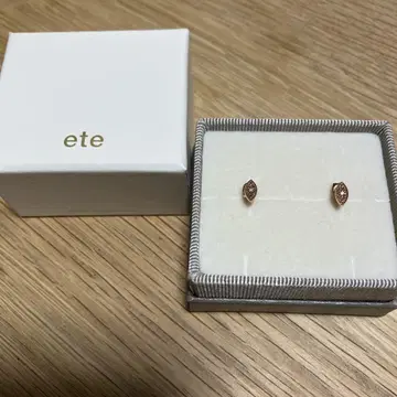 ete 리프형 귀걸이 k10 핑크 골드
