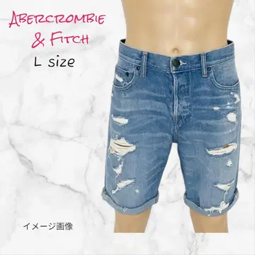아베크롬비 하프 팬츠 데님 데미지 L 사이즈
