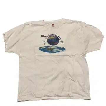 00s 아트 티셔츠 지구 earth peace 구제 의류 레어 hanes
