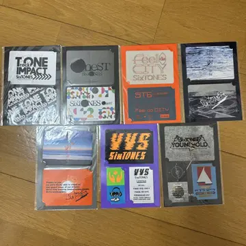 SixTONES 투어 스티커 7종 세트