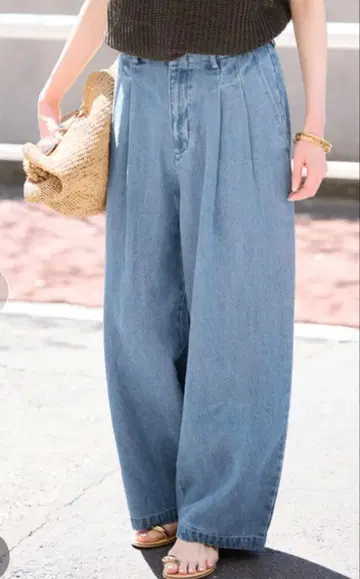 LEDENIM TUCK TROUSER SLOBE IENA 데님 팬츠