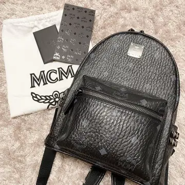 MCM 일본 정품 컨디션 최상 블랙 미니 백팩 스터드 비세토스 백팩