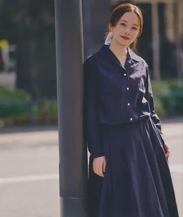 eiis 오픈 카라 셔츠 스커트 셋업