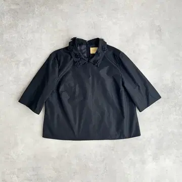 UNITED ARROWS 플라워 컬러 블라우스 블랙 38