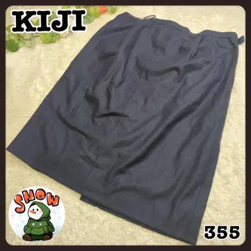 KIJI 기지 수트 타이트 스커트 무릎 기장 블랙 심플 오피스 무지
